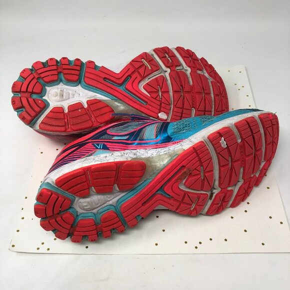 Brooks Ravenna Aqua Hot Pink Running Shoe Sneaker - Picture 7 of 8